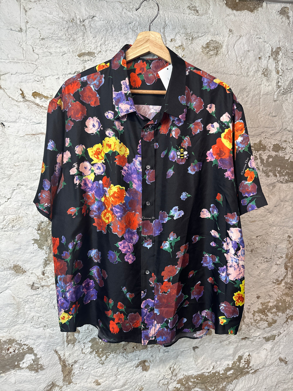 Dior Kaws Floral Button Up Shirt Sz L