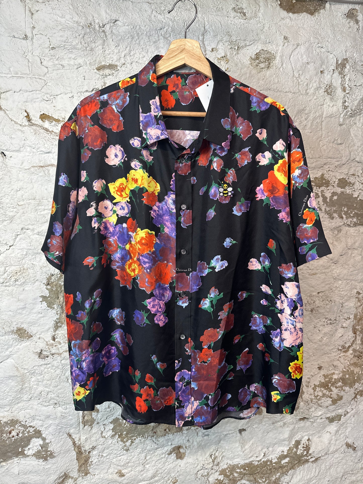 Dior Kaws Floral Button Up Shirt Sz L