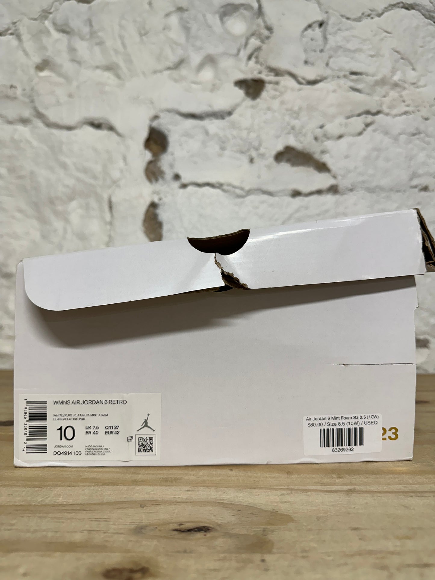 Air Jordan 6 Mint Foam Sz 8.5 (10W)