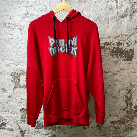 Palm Angels Gray Spell Red Hoodie Sz L
