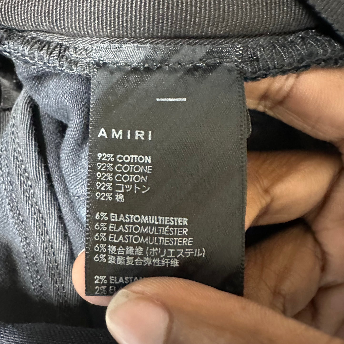 Amiri Paint Drip Spell Black Denim Jeans Sz 36