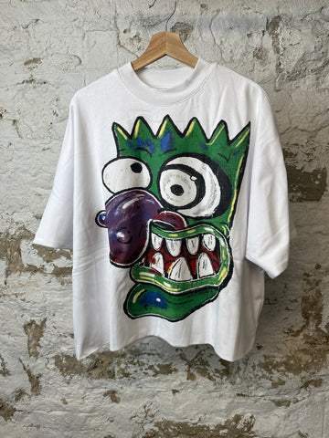 Billionaire Eggplant White T-shirt