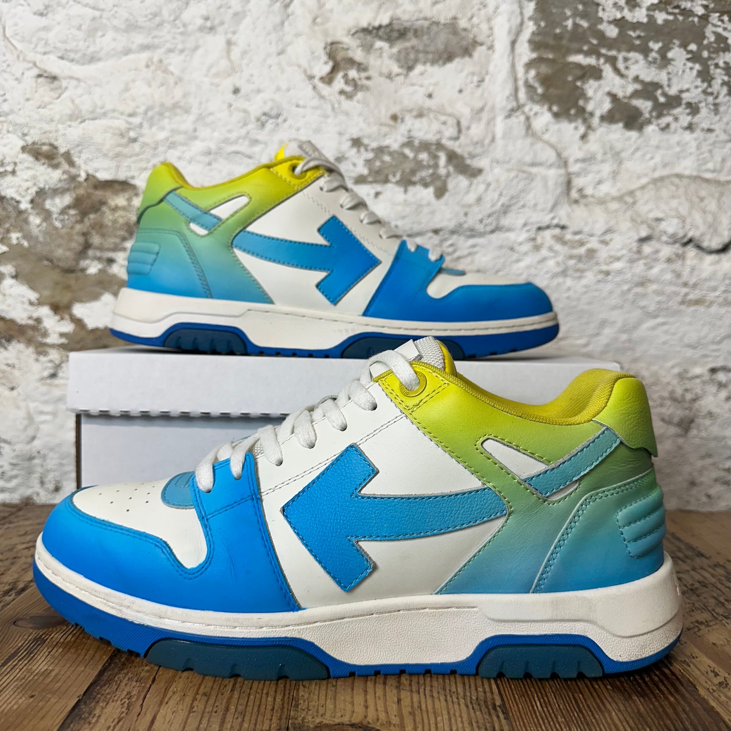 Off-White Out Of Office Blue Yellow White Sneaker Sz 13 (46)