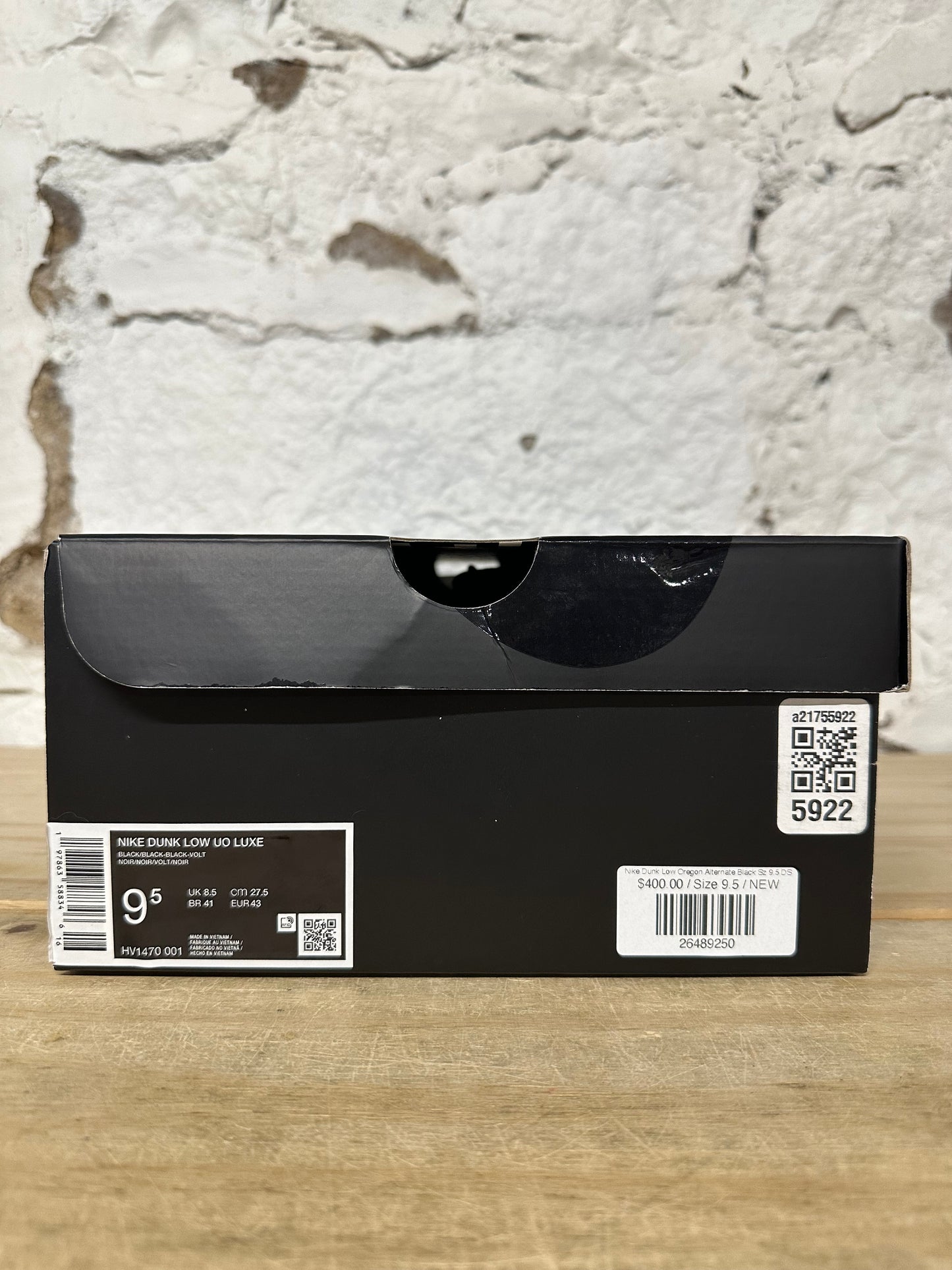 Nike Dunk Low Oregon Alternate Black Sz 9.5 DS