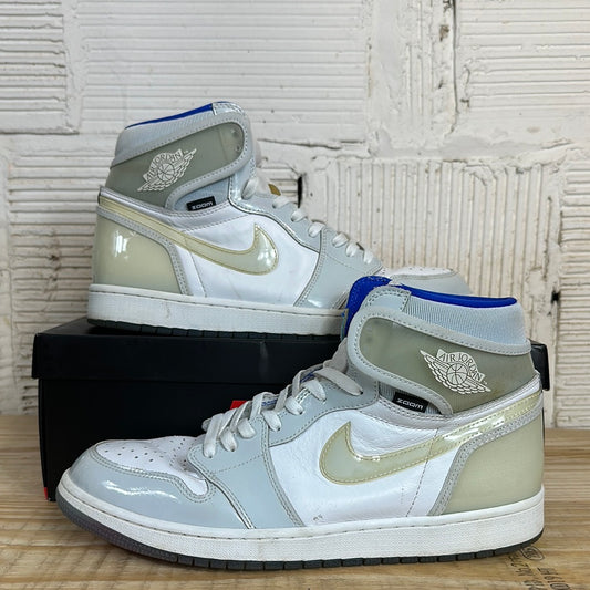Air Jordan 1 Zoom White Racer Blue Sz 13
