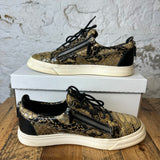 Giuseppe Zanotti Snakeskin Low Top Sz 10 (43) No Box