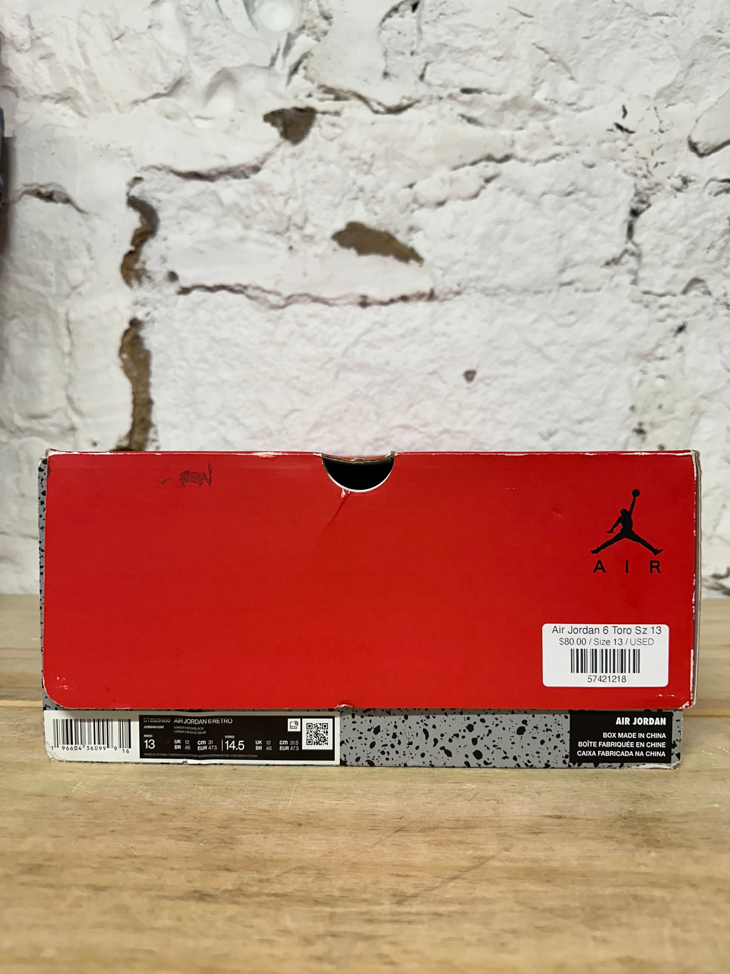 Air Jordan 6 Toro Sz 13