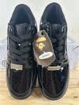 A Bathing Ape Bape Sta Low Patent Black Sz 6 DS