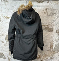 Canada Goose Trillium Parka Jacket Black Sz S (Bleach Stains) (Womens)