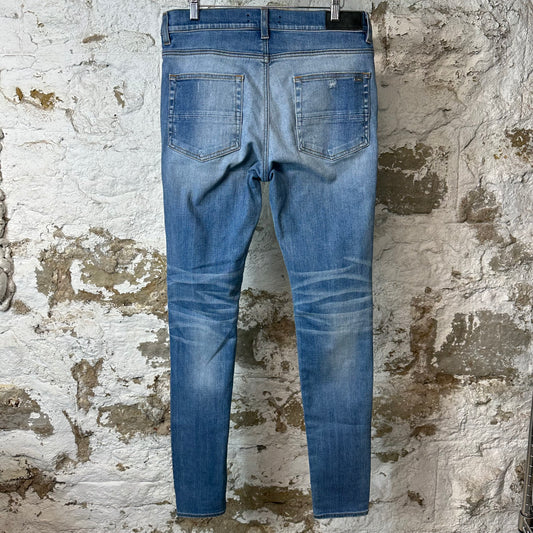 Amiri MX1 Aloha Patch Blue Denim Jeans Sz 32