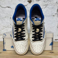 Air Jordan 1 Low Travis Scott Fragment Sail Military Blue Sz 10.5