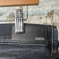 Amiri Hollywood Logo Faded Black Denim Jeans Sz 34