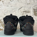 Lanvin Curb Multicolor Rhinestone Black Sneaker