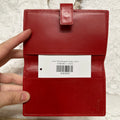 Gucci Red Monogram Button Wallet