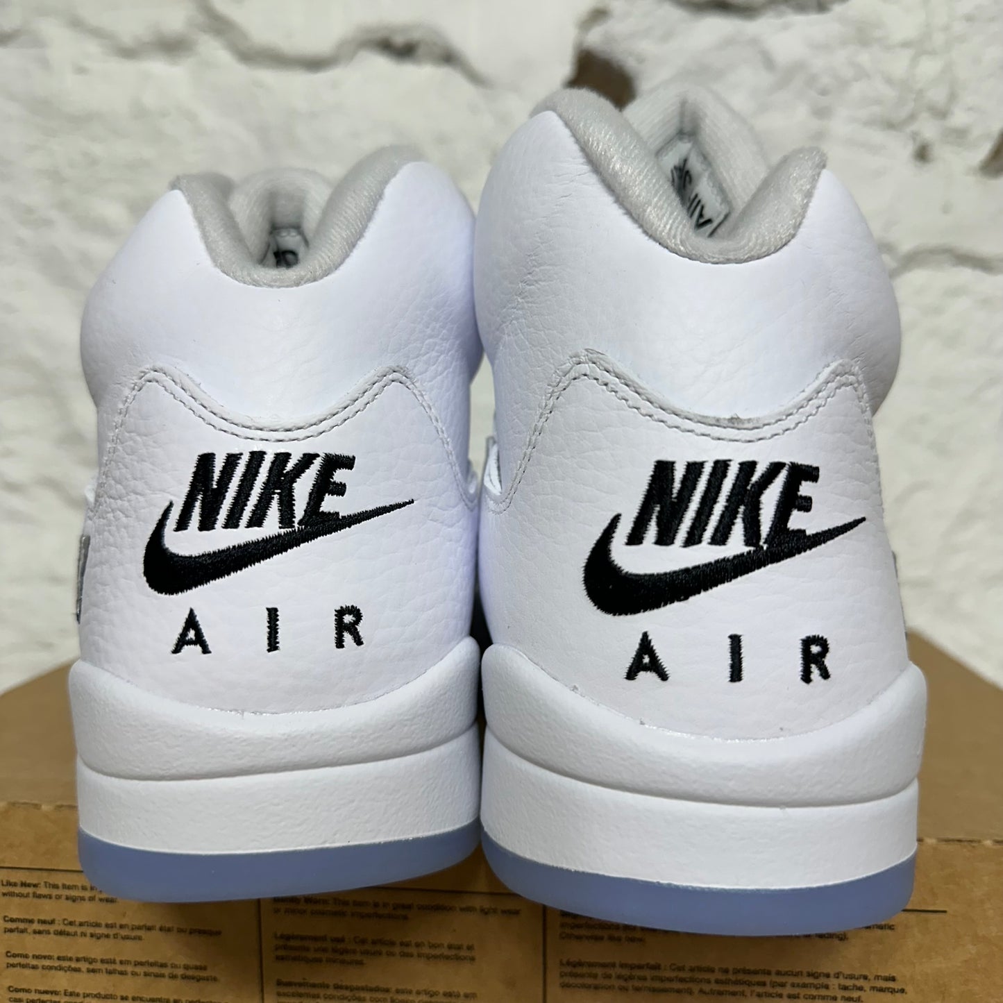 Air Jordan 5 White Metallic Sz 11 DS