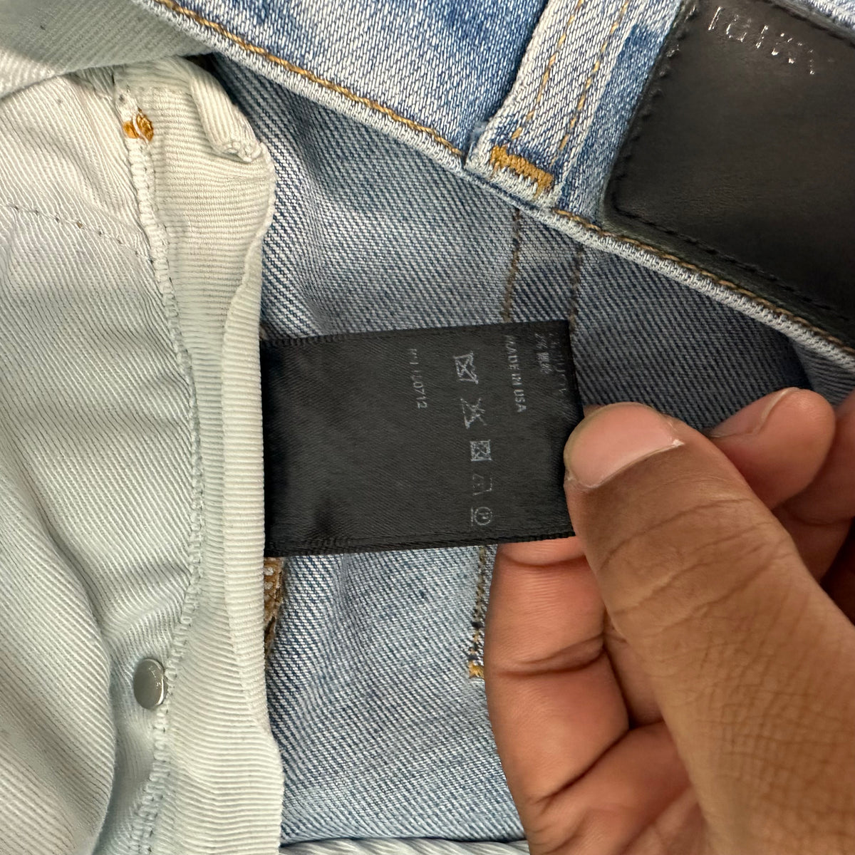 Amiri Plain Blue Denim Jeans Sz 38