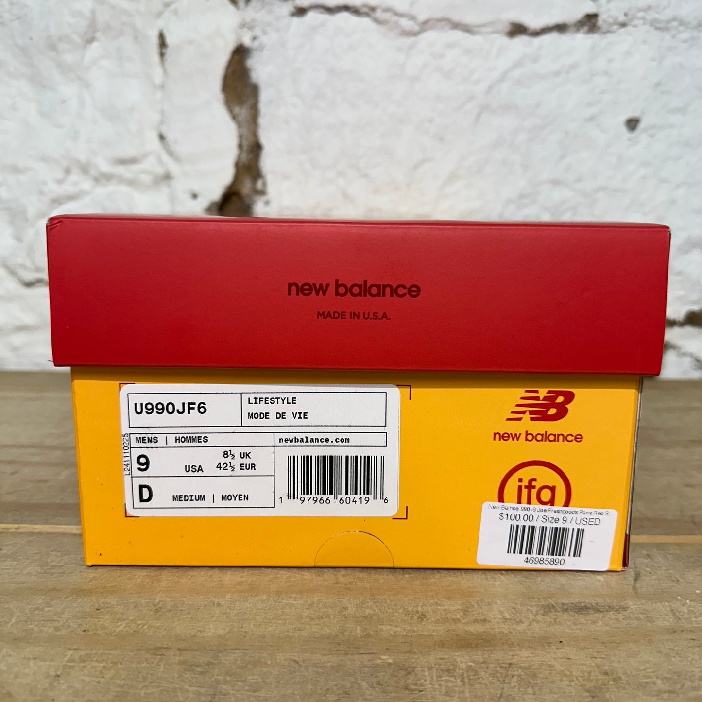 New Balnce 990v6 Joe Freshgoods Paris Red Sz 9
