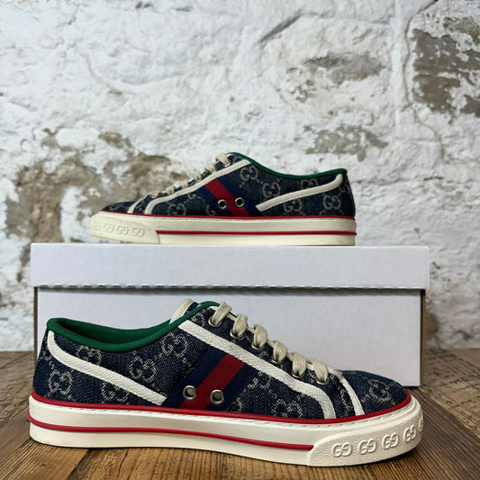 Gucci Tennis 1977 Blue Monogram Sneaker Sz 5 (37)