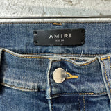 Amiri Knee Stitch Blue Denim Jeans Sz 28