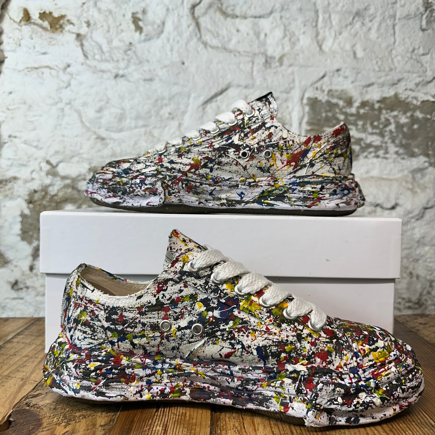 Maison Mihara Paint Splatter Peterson 23 Sneaker Sz 10 (43)