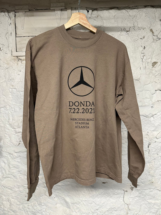 Kanye West Donda Mercedes Brown L/S T-Shirt Sz M