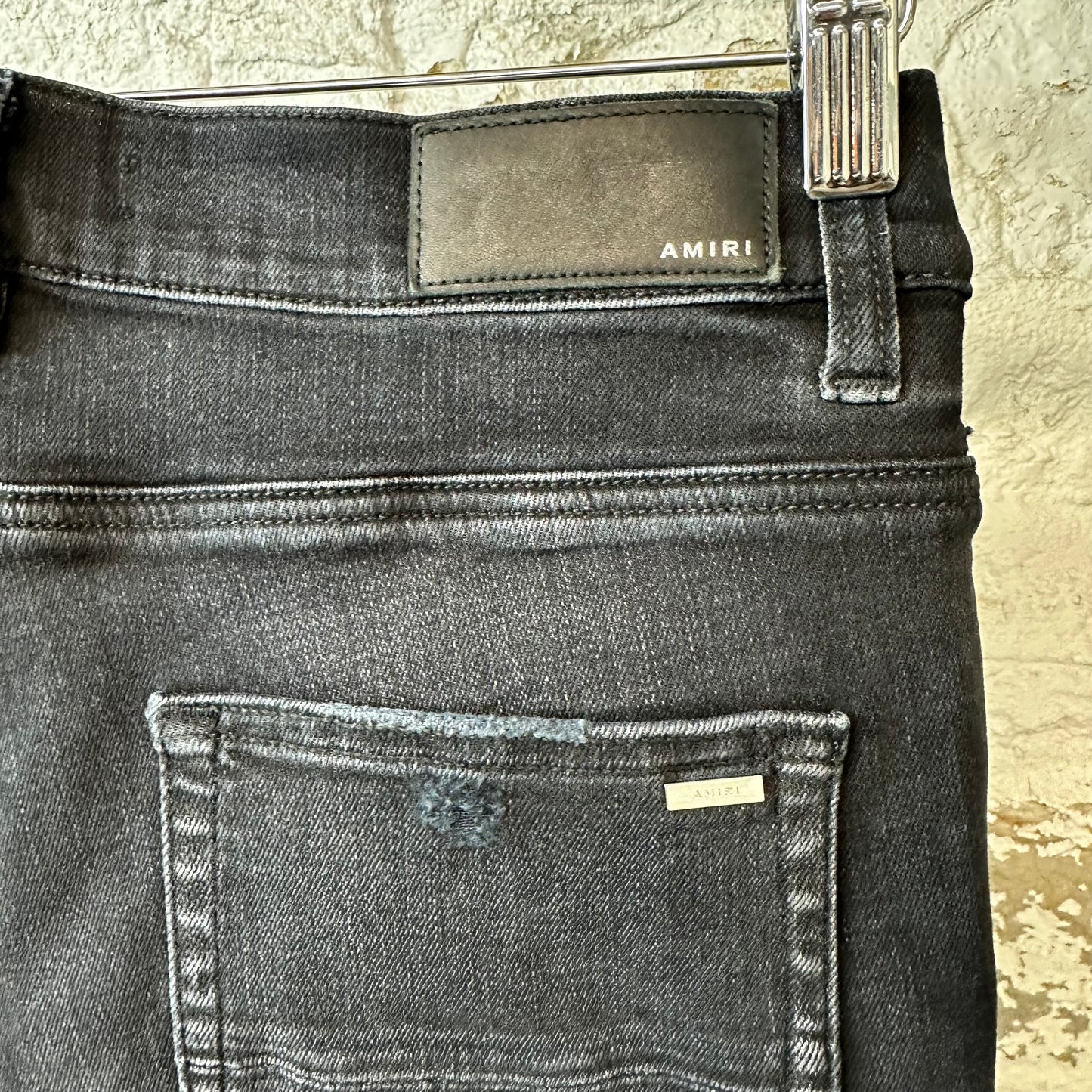 Amiri MX1 Brown Plaid Black Denim Jeans Sz 31
