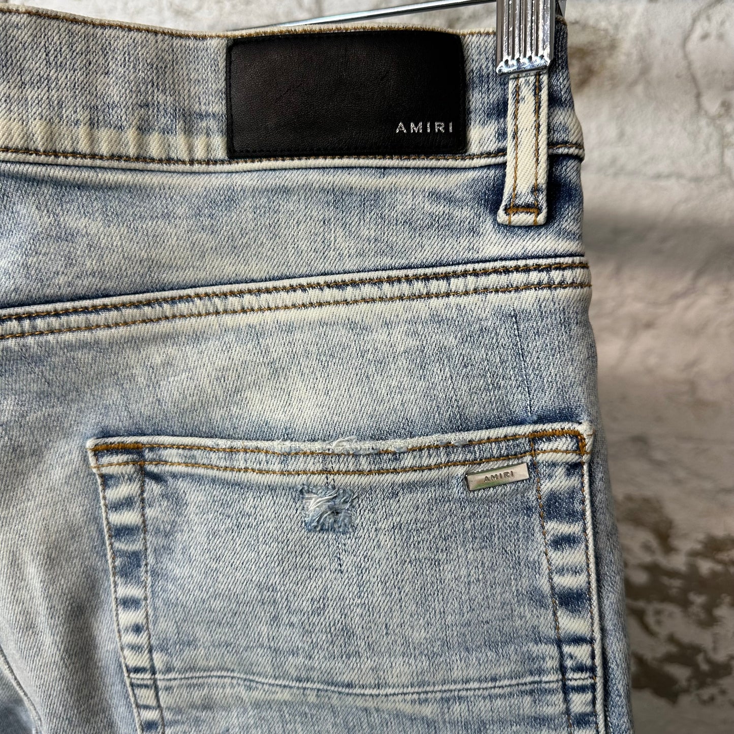 Amiri MX1 Tie Dye Blue Denim Jeans Sz 32