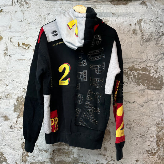 Supreme Patchwork Zip Up Hoodie Black Sz L