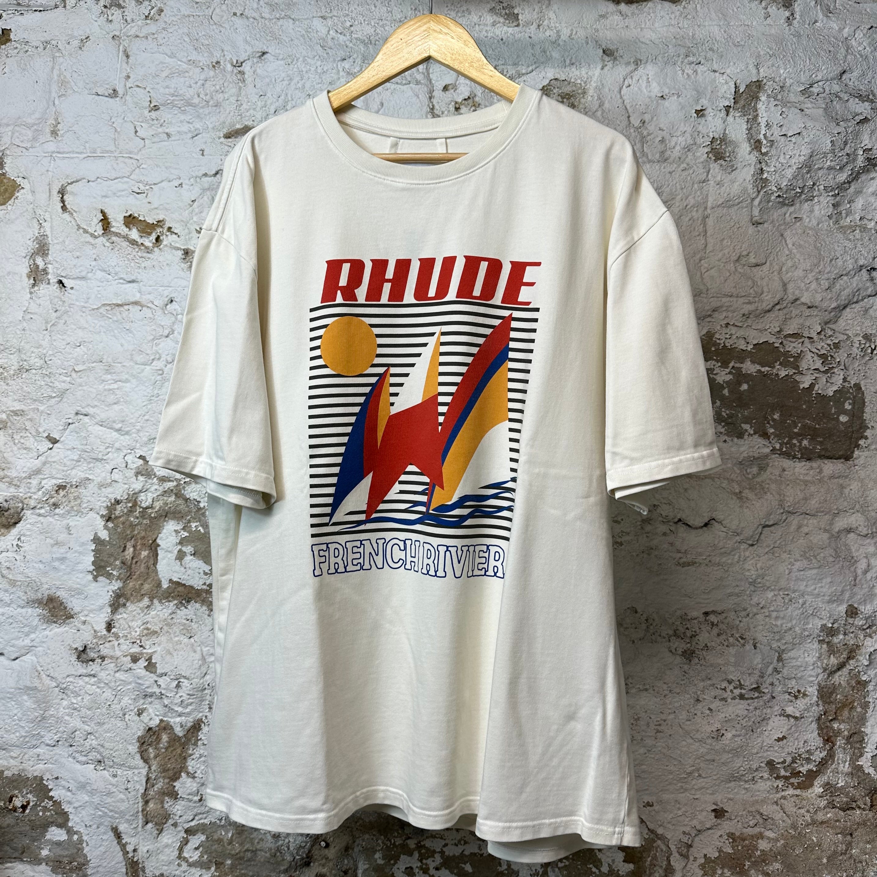 Rhude French Riviera T-shirt Cream Sz XXL