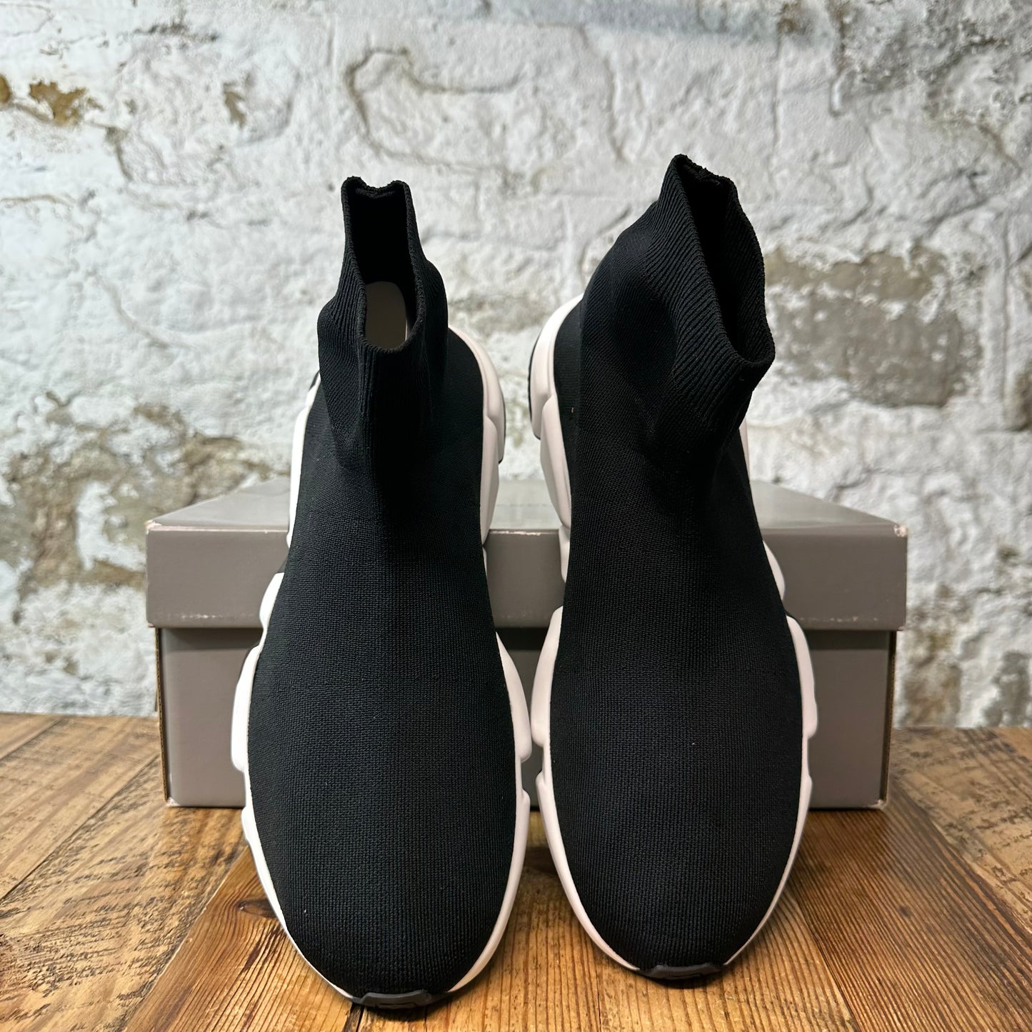 Balenciaga Sock Runner Black White Graffiti Sneaker DS