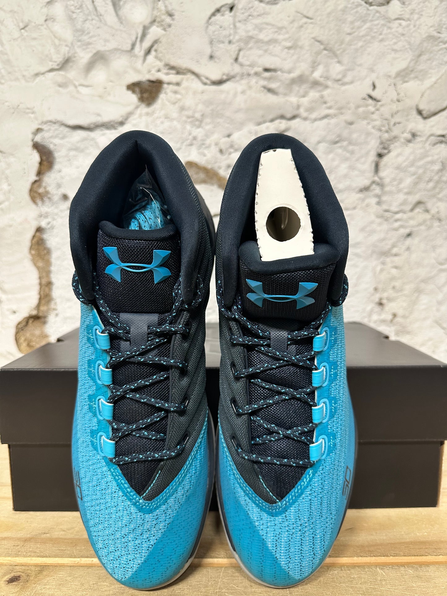 Under Armour Curry 3 Mid Peacock Blue Sz 10 DS