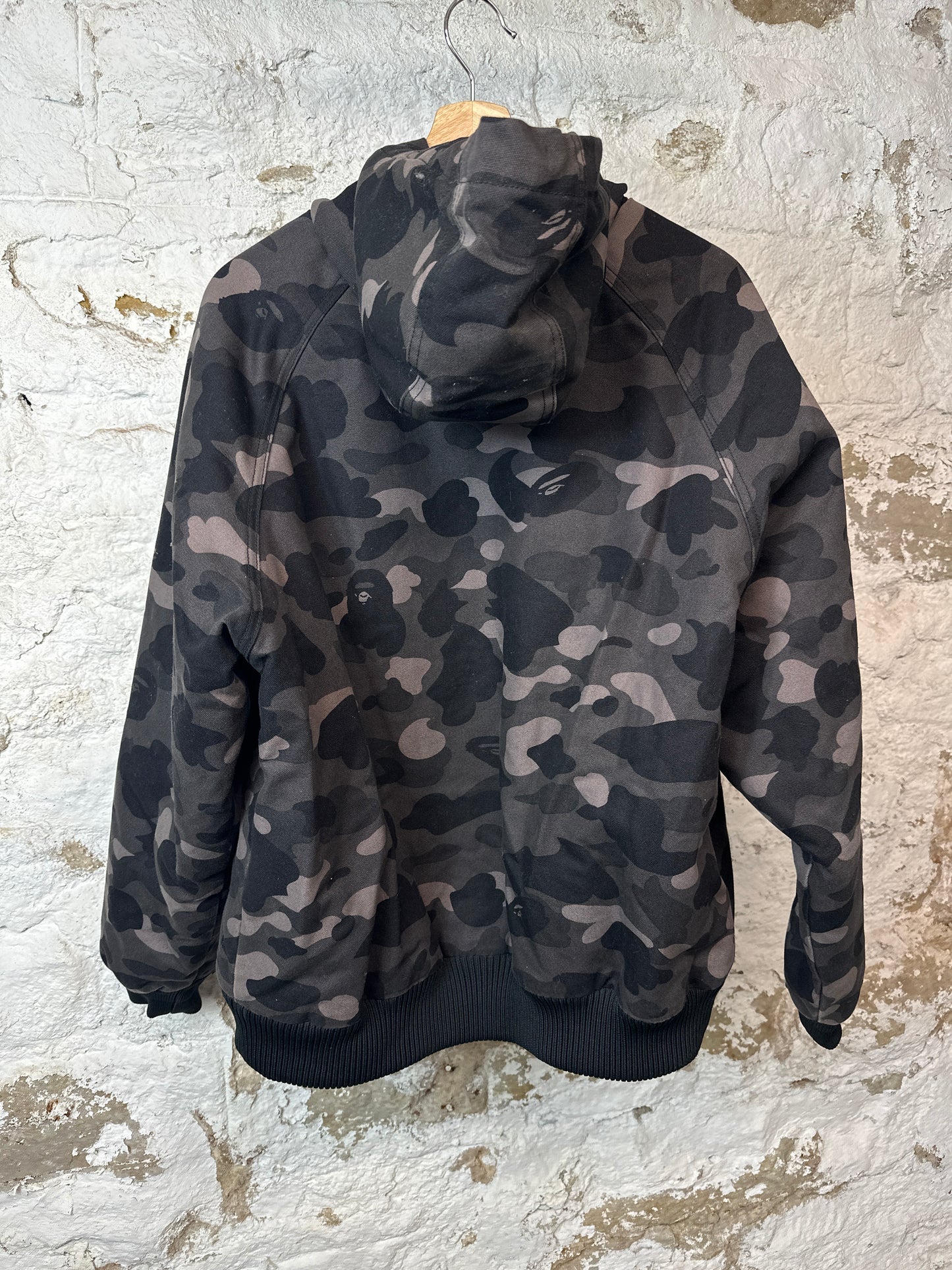 Bape Carhartt Black Camo Jacket Sz L