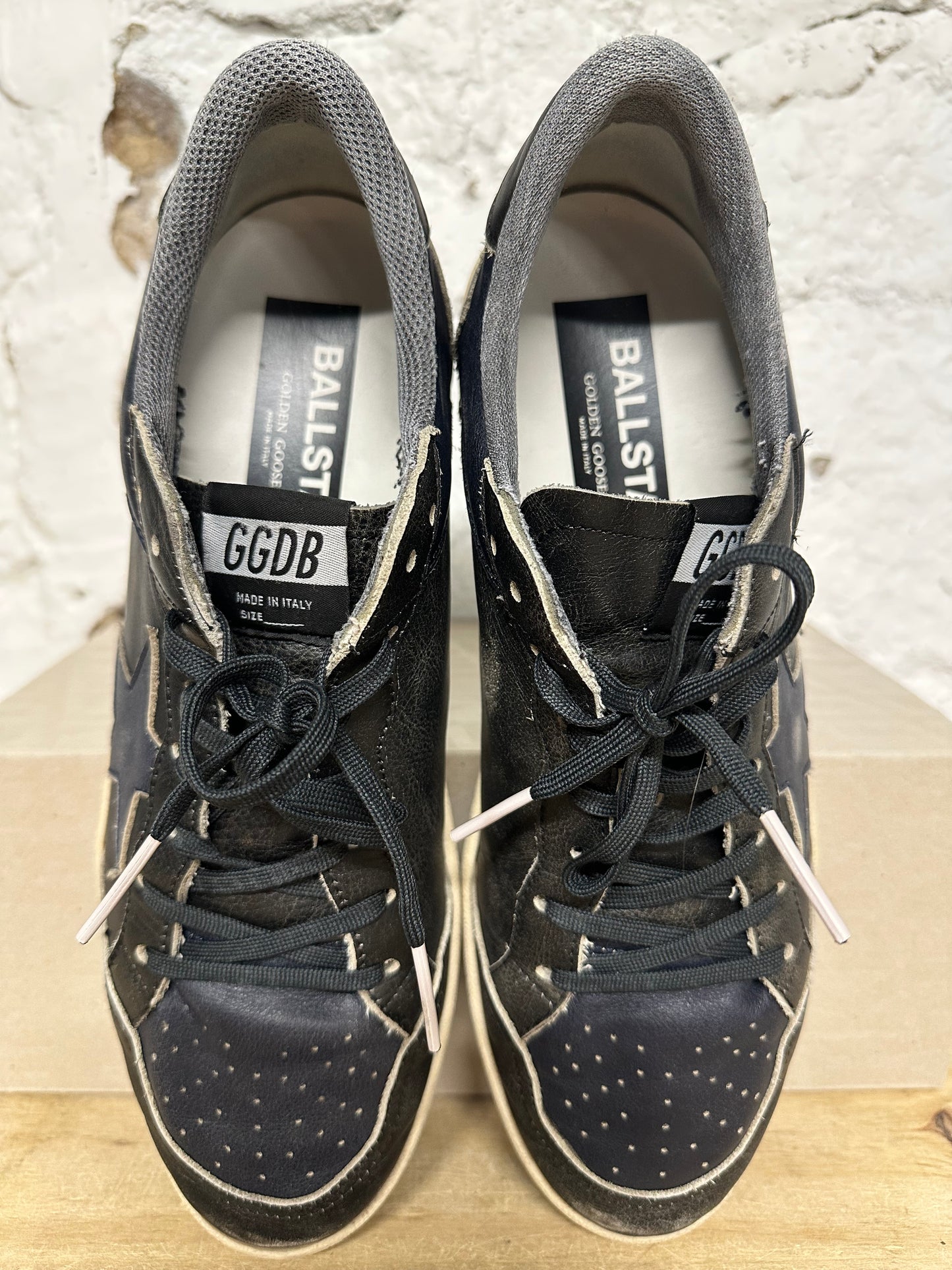 Golden Goose Ball Star Double Quarter Black Navy Sz 10 (43)