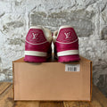 Louis Vuitton Pink White Monogram Trainer Sneaker Sz 8.5 (7LV)