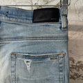 Amiri Blue Stagger Spell Blue Denim Jeans Sz 30