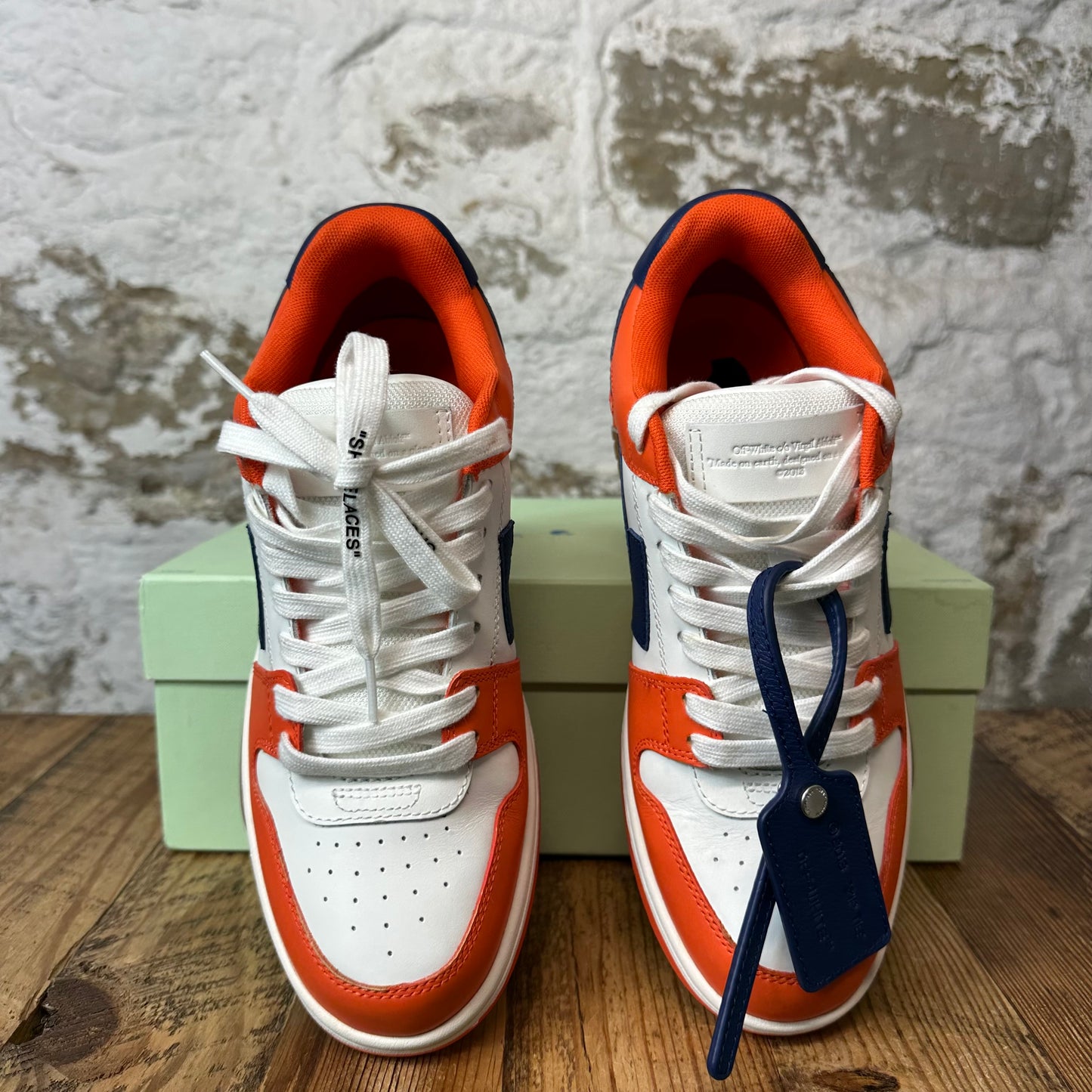 Off-White Out Of Office Navy Orange White Sneaker Sz 7 (40)