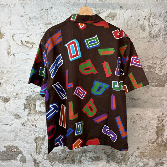 Louis Vuitton NBA Button Up Shirt Brown Sz L