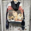 Vale Black White Zip Up Hoodie Sz S