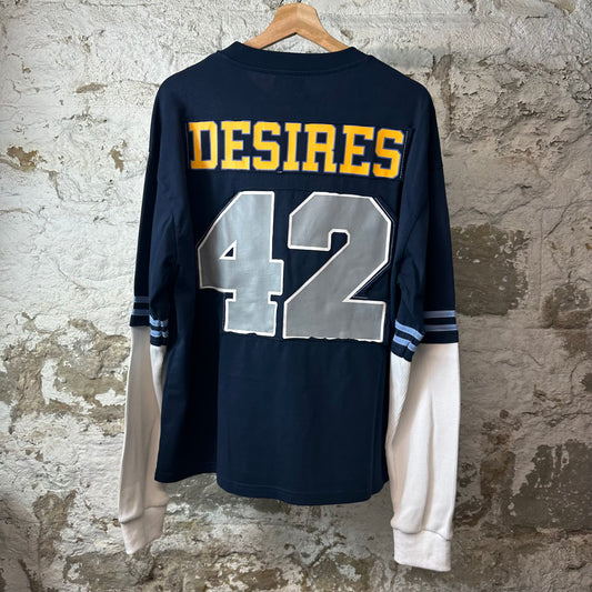 Bottega Desires 42 Navy Thermal Long Sleeve Sz L