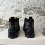 Chrisitian Louboutin Black Maroon Plaid High Sz 6.5 (39.5) No Box