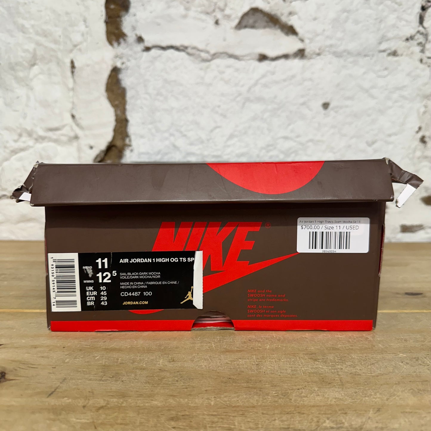 Air Jordan 1 High Travis Scott Mocha Sz 11