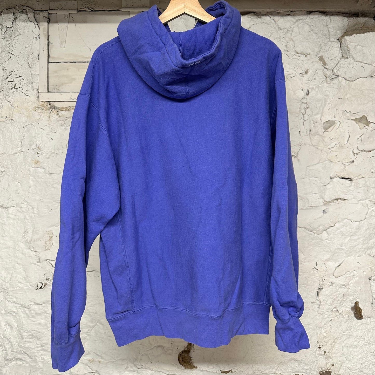 Supreme Embroidered Spellout Light Blue Hoodie Sz M