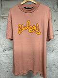 Palm Angles Pink Orange T-Shirt Sz L