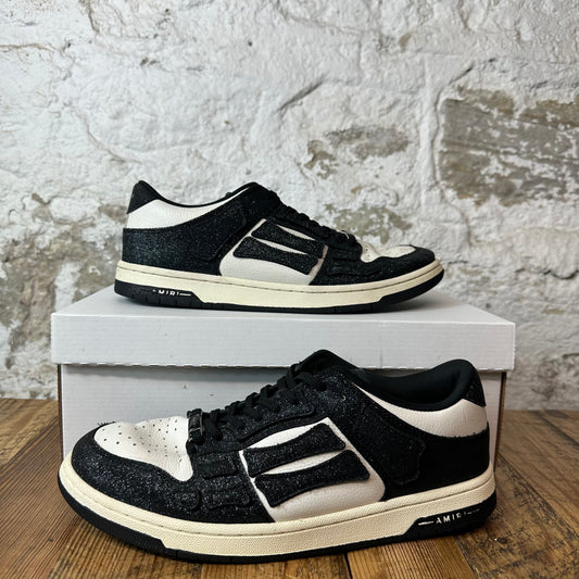 Amiri Black Glitter Skeleton Black White Sneaker Sz 11 (44)