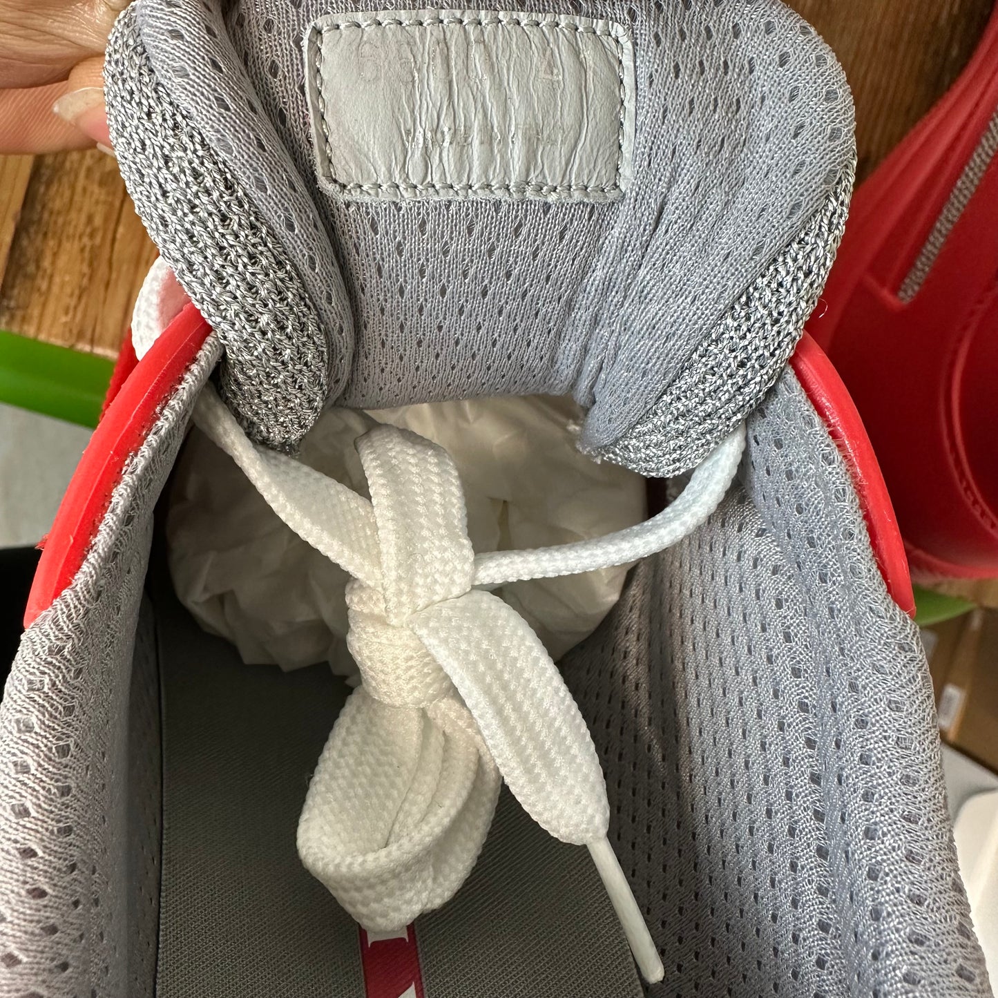 Prada Americas Cup Red Rubber Grey Sneaker Sz 8 (41) DS