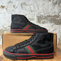 Gucci Tennis 1977 Black Monogram Sneaker Sz 9