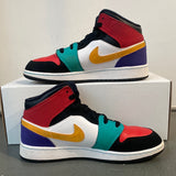 Air Jordan 1 Mid Bred Multicolor Sz 7Y