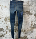 Amiri Purple Paisley Spell Dark Blue Denim Jeans Sz 32