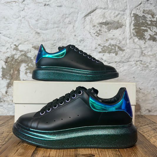 Alexander Mcqueen Iridescent Tab Black Sneaker Sz 7 (40)