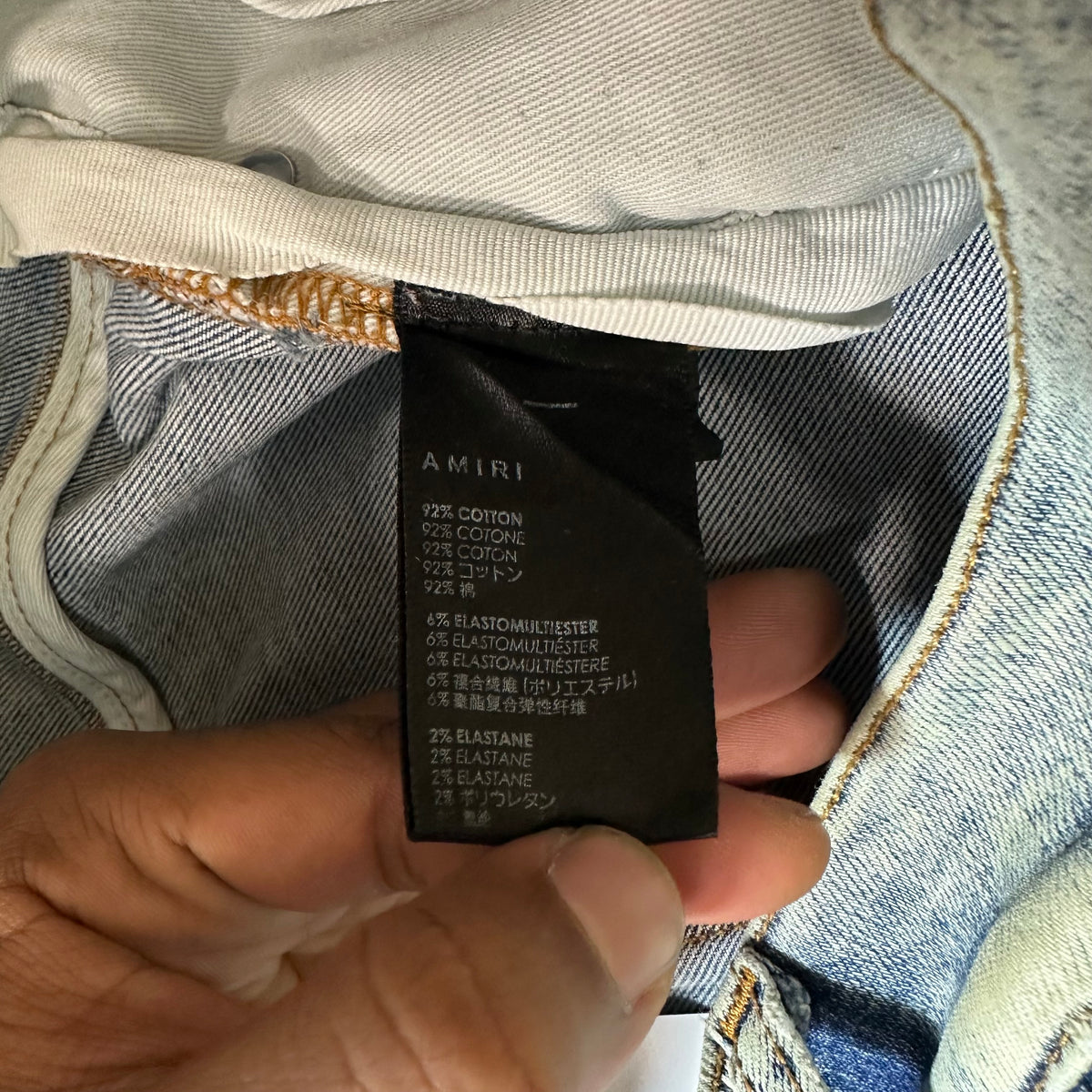 Amiri MX1 Tie Dye Washed Blue Denim Jeans Sz 31